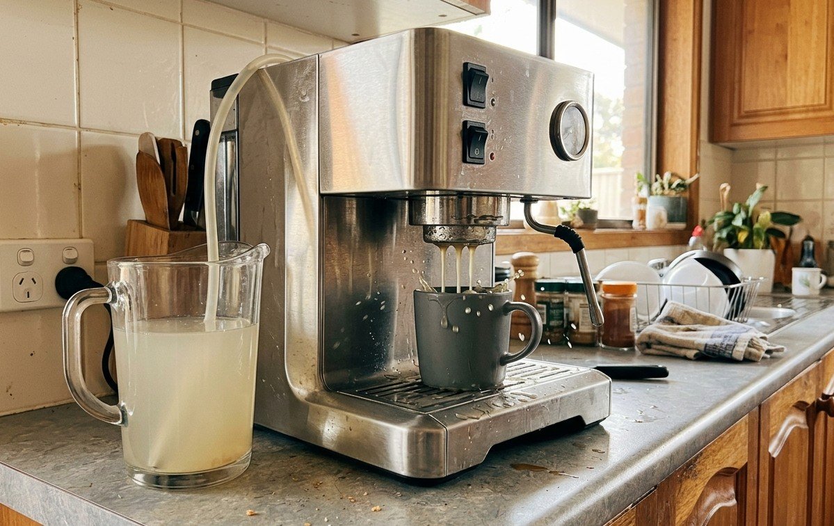 Stainless steel espresso machine